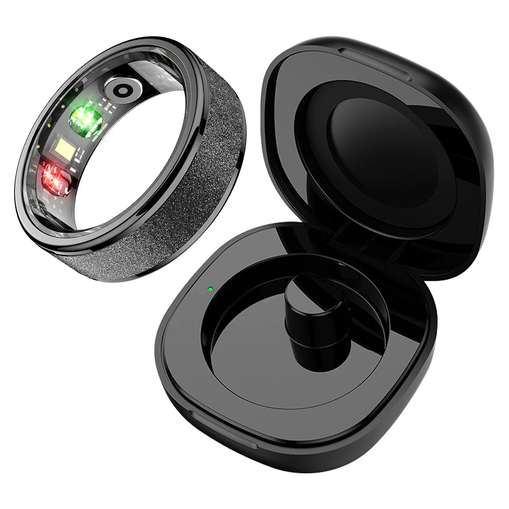 2024  R10 Smart Ring Men Women, Smartring with Charging Case, Health and Sleep Monitor, 5ATM Waterproof for Xiaomi Phone
