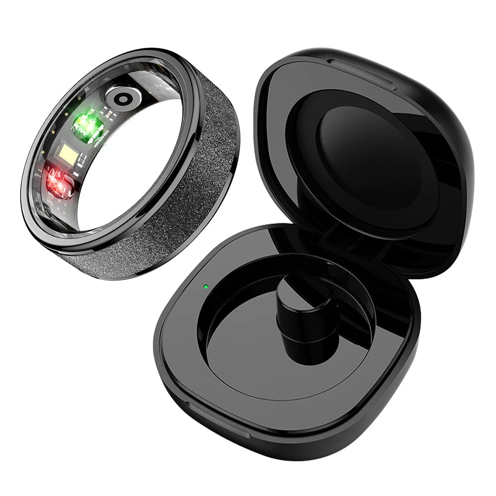 2024  R10 Smart Ring Men Women, Smartring with Charging Case, Health and Sleep Monitor, 5ATM Waterproof for Xiaomi Phone